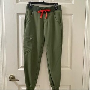 FIGS dark olive Zamora joggers